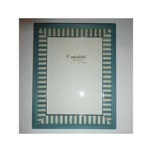NATALINI WOOD PICTURE FRAME, Brand New, blue and white 5x7 Made in Italy